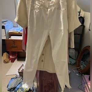 Frame white denim Ali high rise cigarette